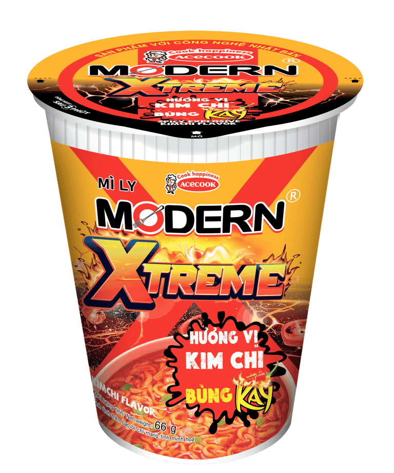 Mì Ly Modern Xtreme Hương Vị Kim Chi chính hãng Modern Xtreme