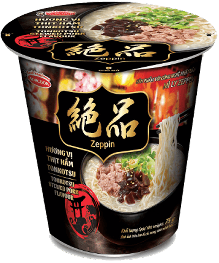 Mì Ly Zeppin Thịt Hầm Tonkotsu chính hãng Zeppin