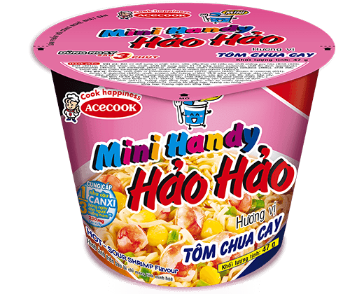 Mì Ly Mini Handy Hảo Hảo Tôm Chua Cay chính hãng Handy Hảo Hảo