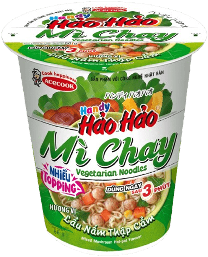 Mì Handy Hảo Hảo Lẩu Nấm Thập Cẩm Chay chính hãng Handy Hảo Hảo