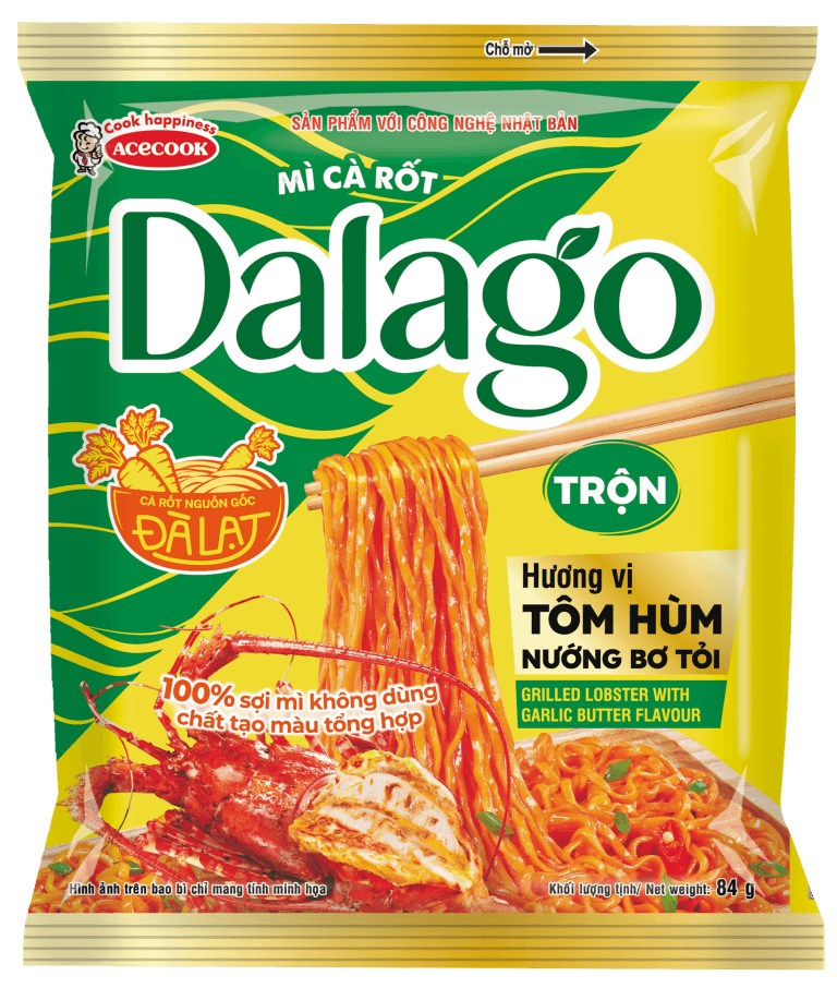 Mì Dalago Cà Rốt Tôm Hùm Nướng Bơ Tỏi chính hãng Dalago