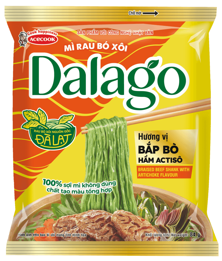 Mì Dalago Rau Bó Xôi Bắp Bò Hầm Actiso chính hãng Dalago