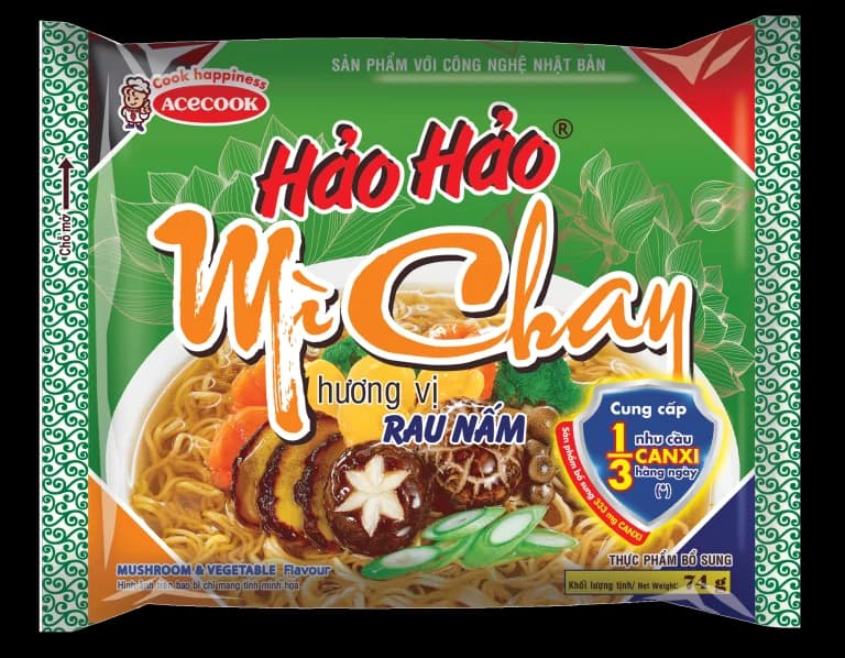 Mì Hảo Hảo Chay Rau Nấm 75g chính hãng Hảo Hảo