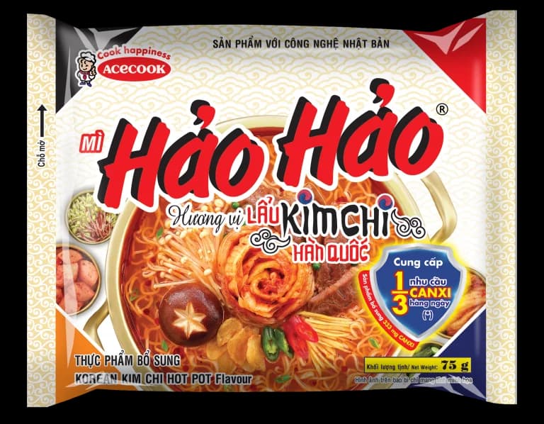 Mì Hảo Hảo Lẩu Kim Chi Hàn Quốc 75g chính hãng Hảo Hảo
