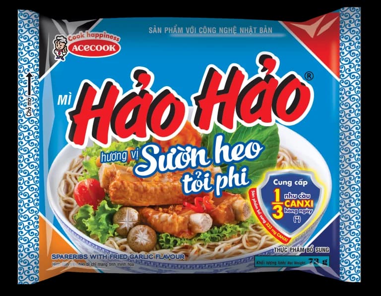 Mì Hảo Hảo Sườn Heo Tỏi Phi 75g chính hãng Hảo Hảo