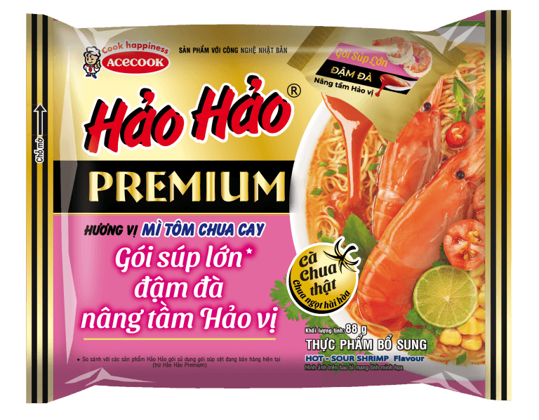 Hảo Hảo Premium Hương Vị Mì Tôm Chua Cay chính hãng Hảo Hảo