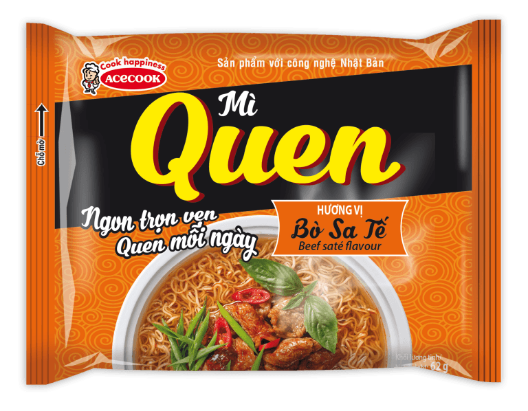 Mì Quen Hương Vị Bò Sa Tế chính hãng Mì Quen