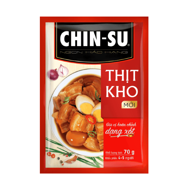 Gia vị hoàn chỉnh CHIN-SU dạng xốt Thịt Kho chính hãng CHIN-SU