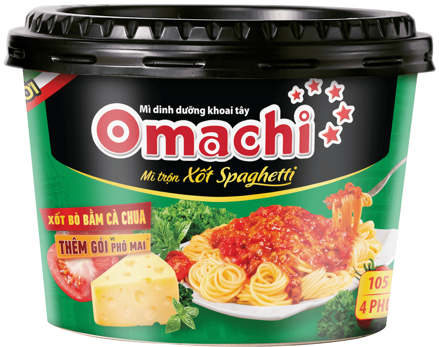Mì Tô Omachi Xốt Spaghetti 105g chính hãng Omachi