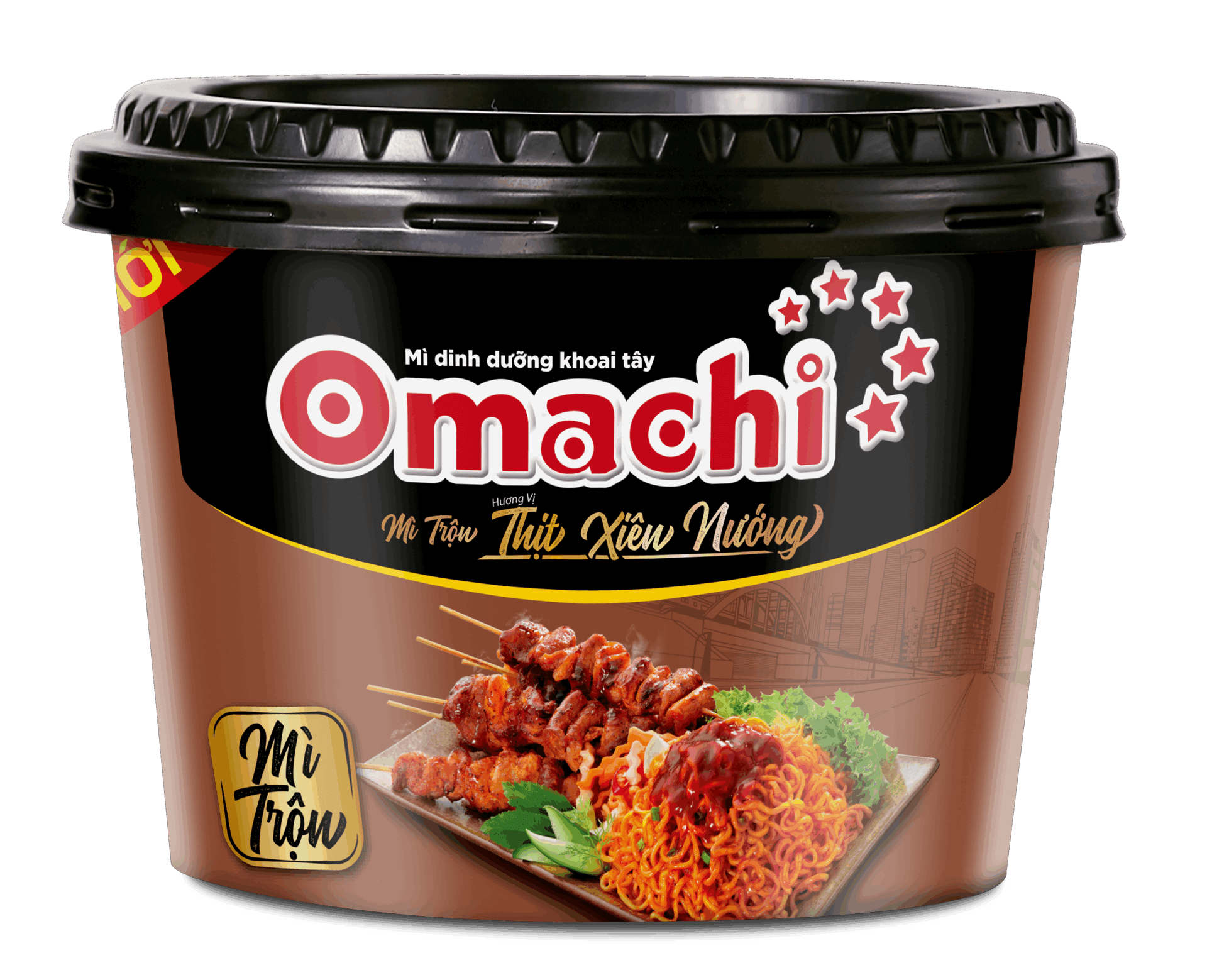 Mì Tô Omachi Thịt Xiên Nướng 104g chính hãng Omachi