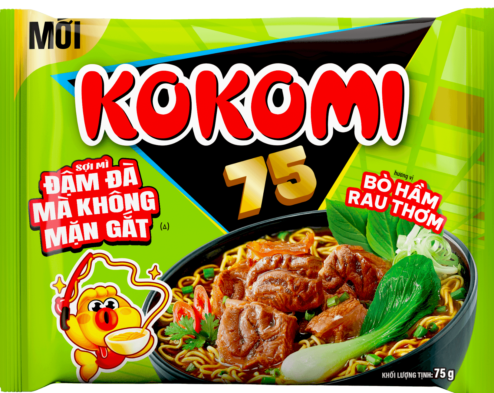 Mì Kokomi Bò Hầm Rau Thơm 75g chính hãng Kokomi