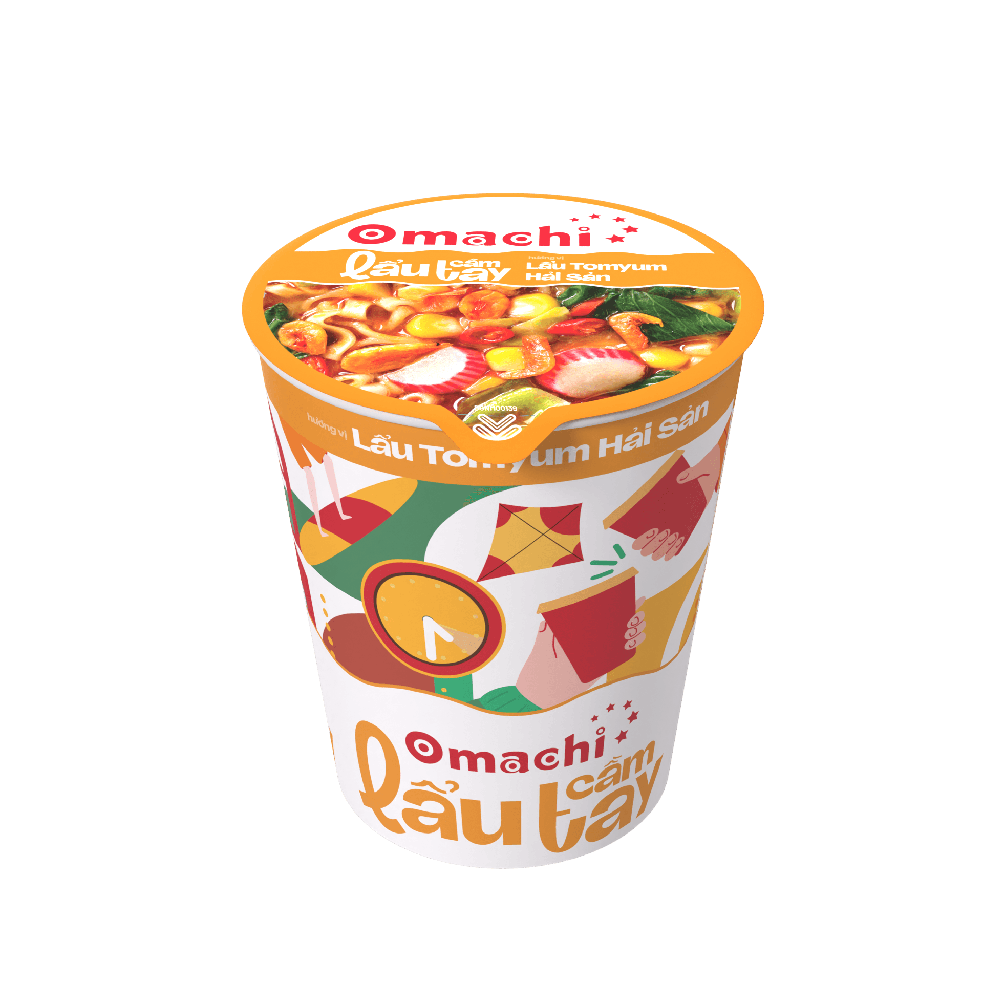 Mì Omachi Lẩu Cầm Tay Tomyum Hải Sản 71g chính hãng Omachi