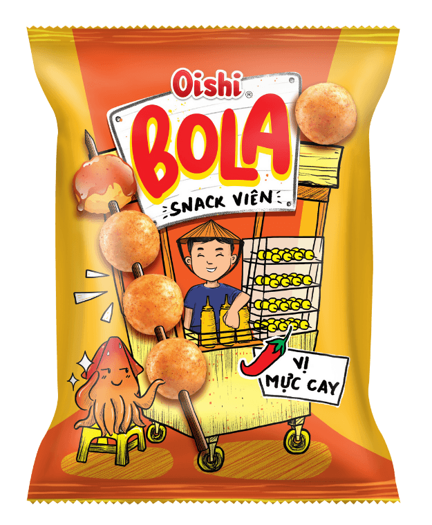 Snack Oishi Bola - Snack Viên Giòn chính hãng Oishi