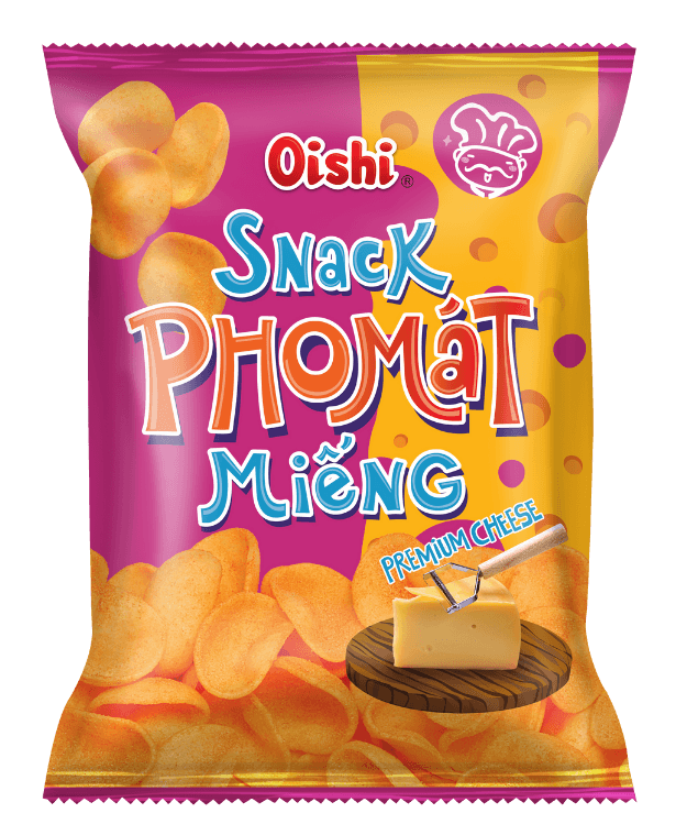 Snack Oishi Pho Mát Miếng - Snack Phô Mai Giòn chính hãng Oishi