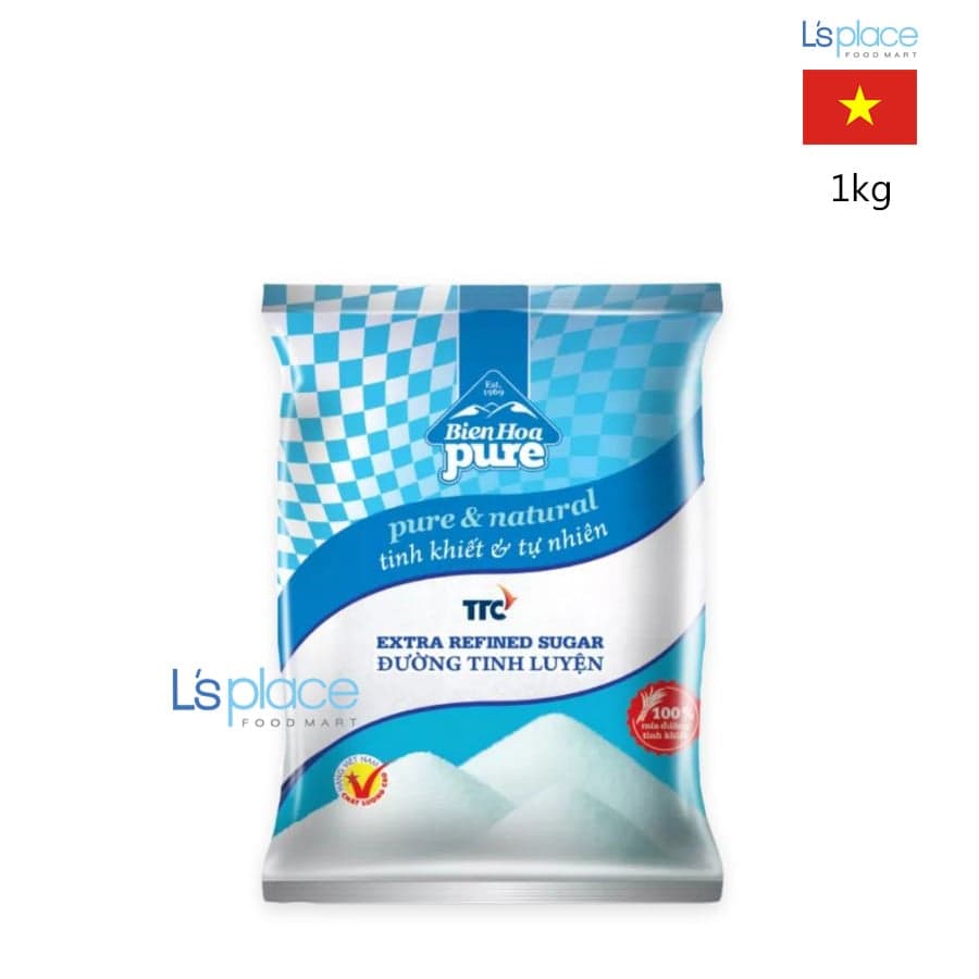 Đường Biên Hòa Pure & Natural 1kg chính hãng Biên Hòa