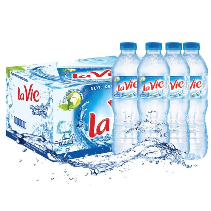 Nước khoáng thiên nhiên La Vie chai 500ml chính hãng La Vie