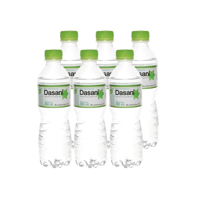 Lốc 6 chai nước uống đóng chai Dasani 500ml/510ml chính hãng Dasani