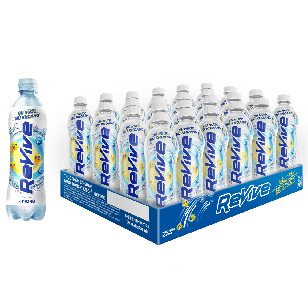 Thùng 24 chai nước uống Isotonic 7 Up Revive 500ml chính hãng 7Up