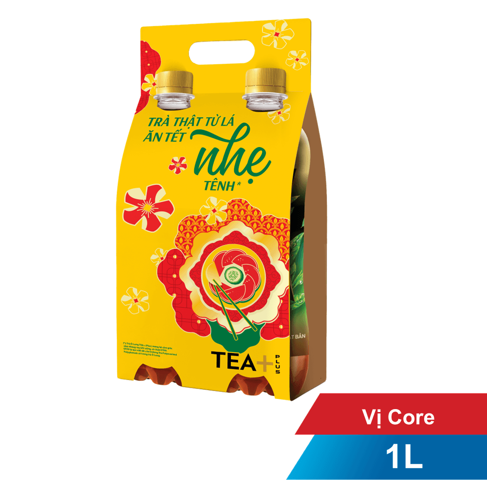 Trà Tea+ Oolong chai 1L chính hãng Tea+