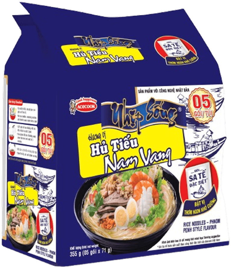 Túi 5 Gói Hủ Tiếu Nhịp Sống Nam Vang chính hãng Nhịp Sống