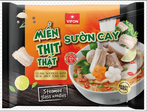 Thùng Miến sườn cay thịt thật 80g chính hãng VIFON