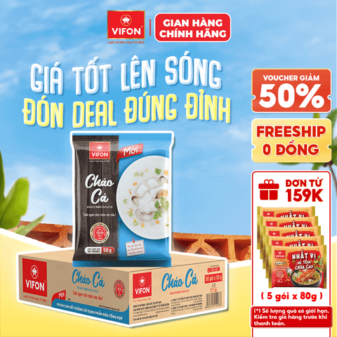 Thùng Cháo cá VIFON 50g chính hãng VIFON