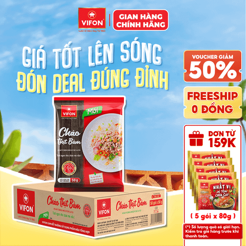 Thùng Cháo thịt bằm VIFON 50g chính hãng VIFON