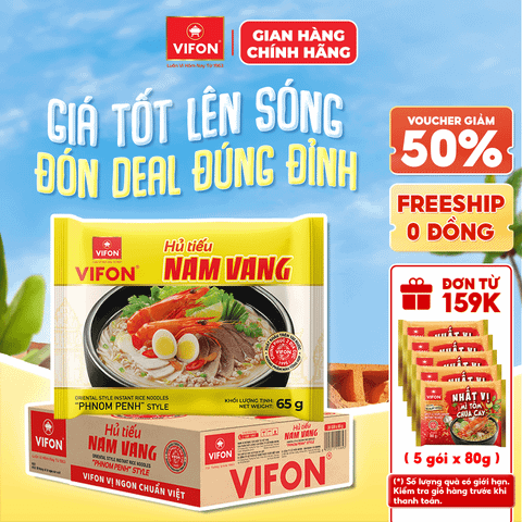 Thùng Hủ tiếu Nam Vang VIFON 65g gói chính hãng VIFON