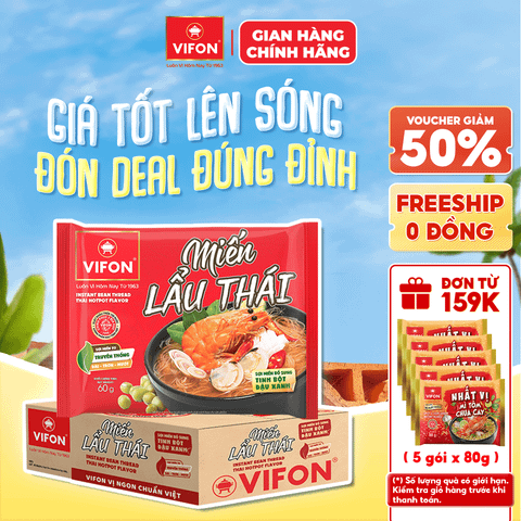 Thùng Miến lẩu thái VIFON 60g chính hãng VIFON