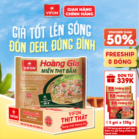 Thùng Hoàng gia miến thịt bằm VIFON 105g chính hãng VIFON