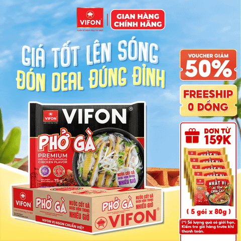 Phở Gà VIFON 75g Có Gói Sốt Gà chính hãng VIFON