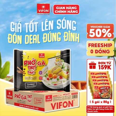 Phở Gà Thịt Thật VIFON 90g chính hãng VIFON