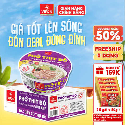 Phở Thịt Bò VIFON 120g Tô chính hãng VIFON