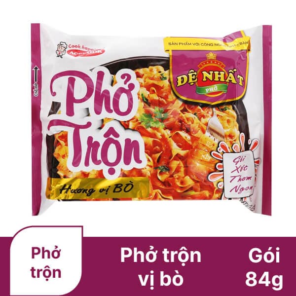 Phở trộn Đệ Nhất vị bò gói 84g chính hãng Acecook