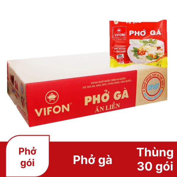 Thùng 30 gói phở gà VIFON 65g chính hãng VIFON