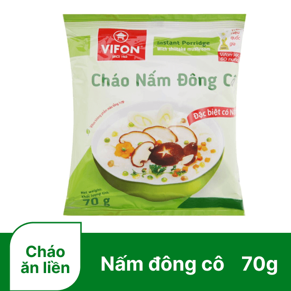 Cháo nấm đông cô VIFON gói 70g chính hãng VIFON