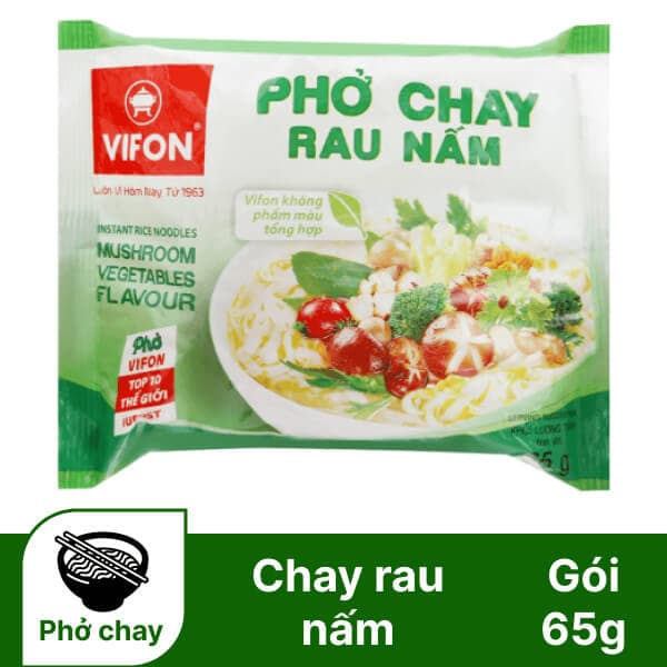 Phở chay rau nấm VIFON gói 65g chính hãng VIFON