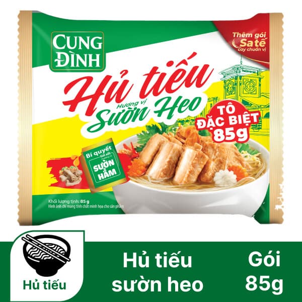 Hủ tiếu sườn heo Cung Đình gói 85g chính hãng Cung Đình