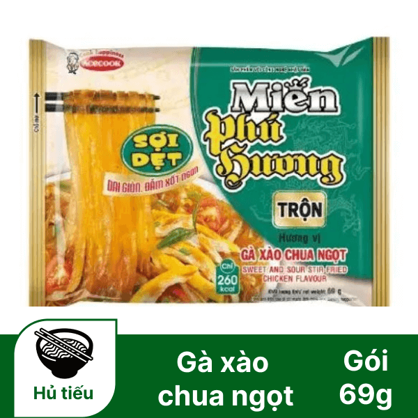Miến trộn Phú Hương gà xào chua ngọt gói 69g chính hãng Acecook