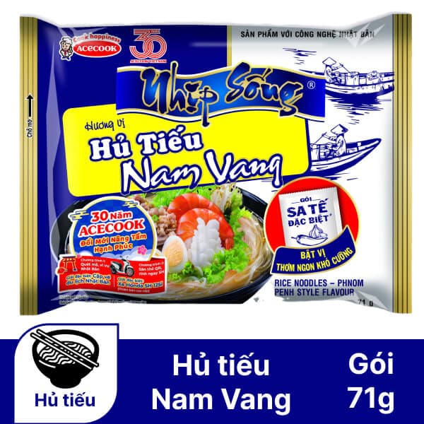 Hủ tiếu Nam Vang Nhịp Sống gói 71g chính hãng Acecook