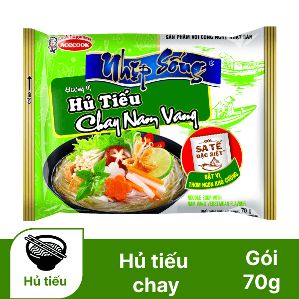 Hủ tiếu chay Nam Vang Nhịp Sống gói 70g chính hãng Acecook