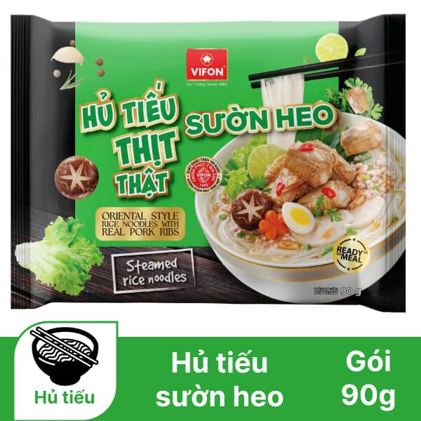 Hủ tiếu sườn heo VIFON gói 90g (có gói thịt thật) chính hãng VIFON