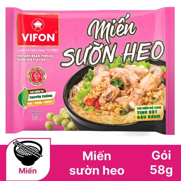 Miến sườn heo VIFON gói 58g chính hãng VIFON