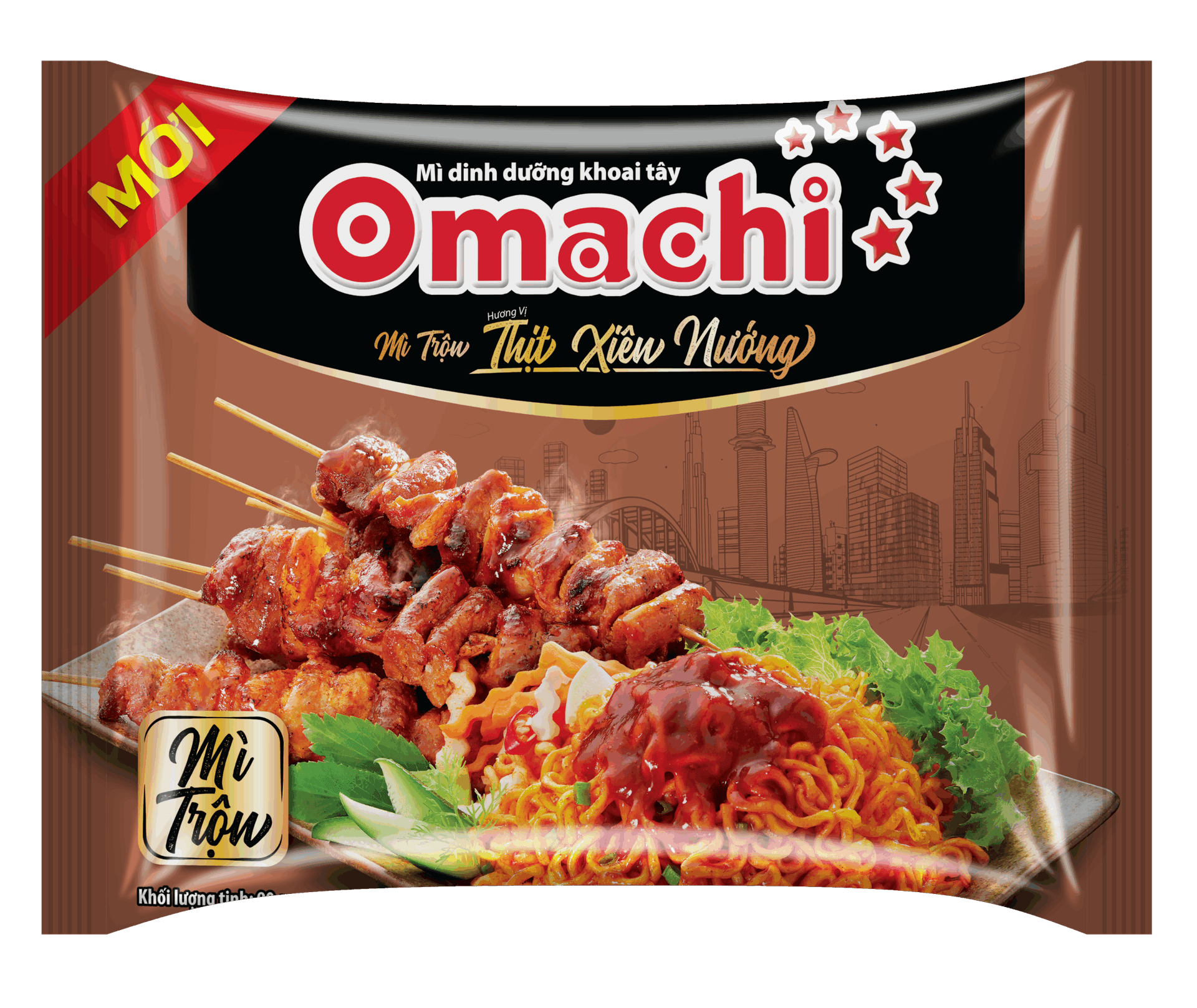 Mì Omachi Thịt Xiên Nướng 90g chính hãng Omachi