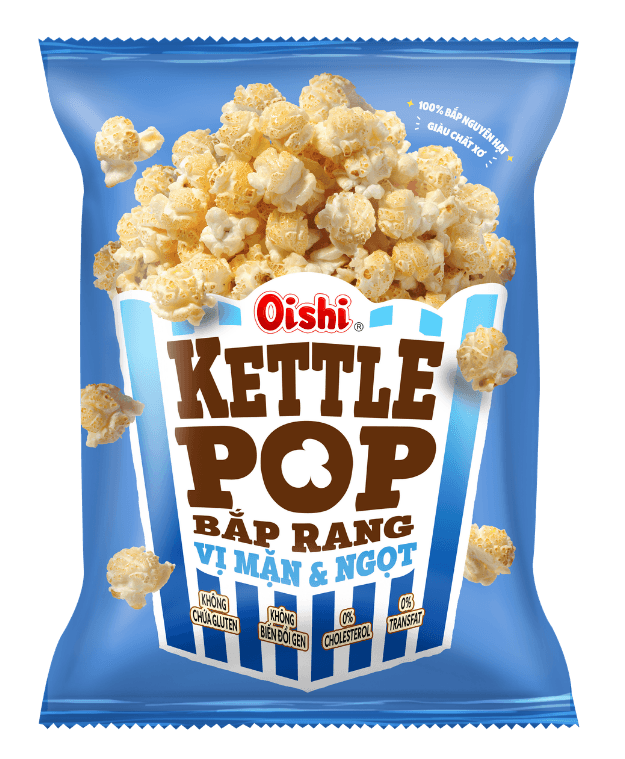 Snack Oishi Kettle Pop - Bắp Nổ Giòn chính hãng Oishi