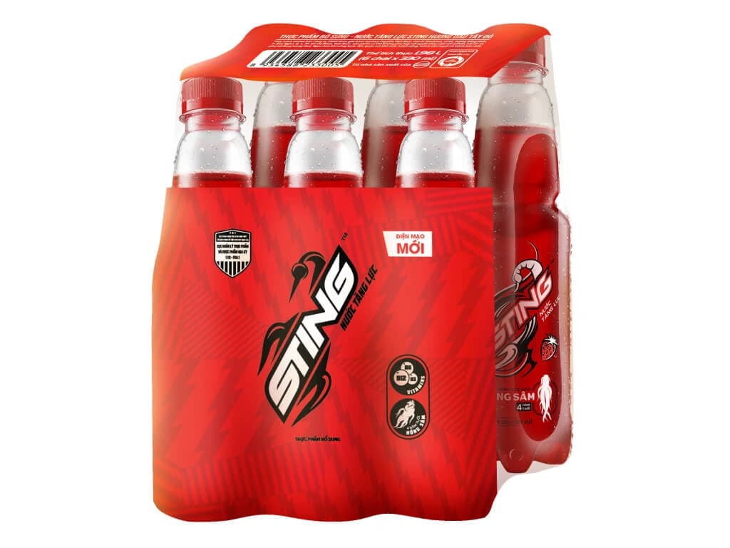 Sting hương dâu 330ml lốc 6 chai