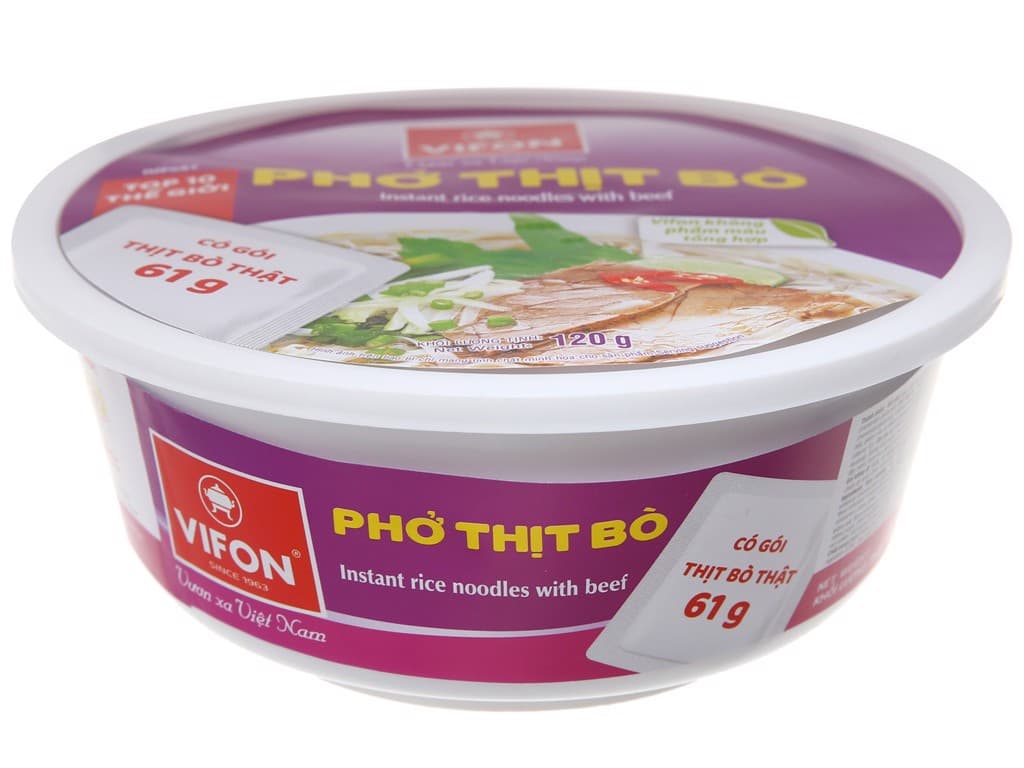 Phở thịt bò VIFON bát 120g chính hãng VIFON