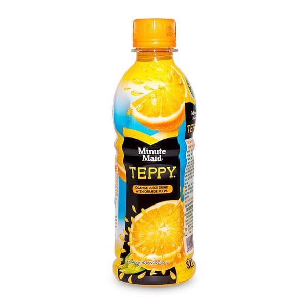 Nước cam có tép Teppy chai 327ml chính hãng MINUTE MAID TEPPY