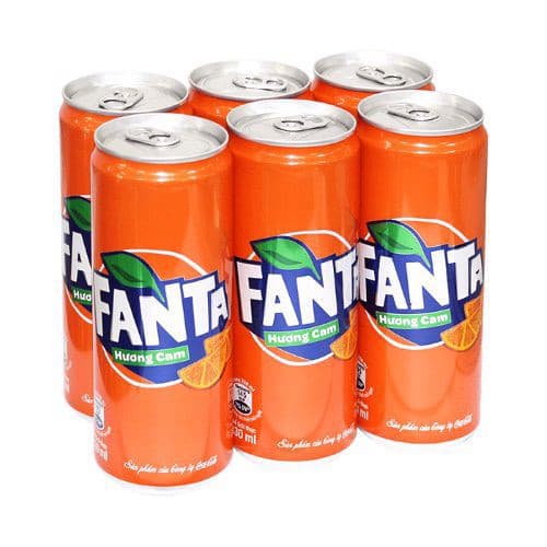 Nước giải khát hương cam Fanta lon 330ml chính hãng Fanta