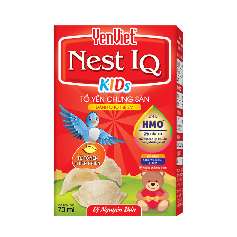 Yến chưng sẵn trẻ em Yến Việt Nest IQ hương tự nhiên 65ml chính hãng YẾN VIỆT